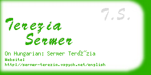 terezia sermer business card